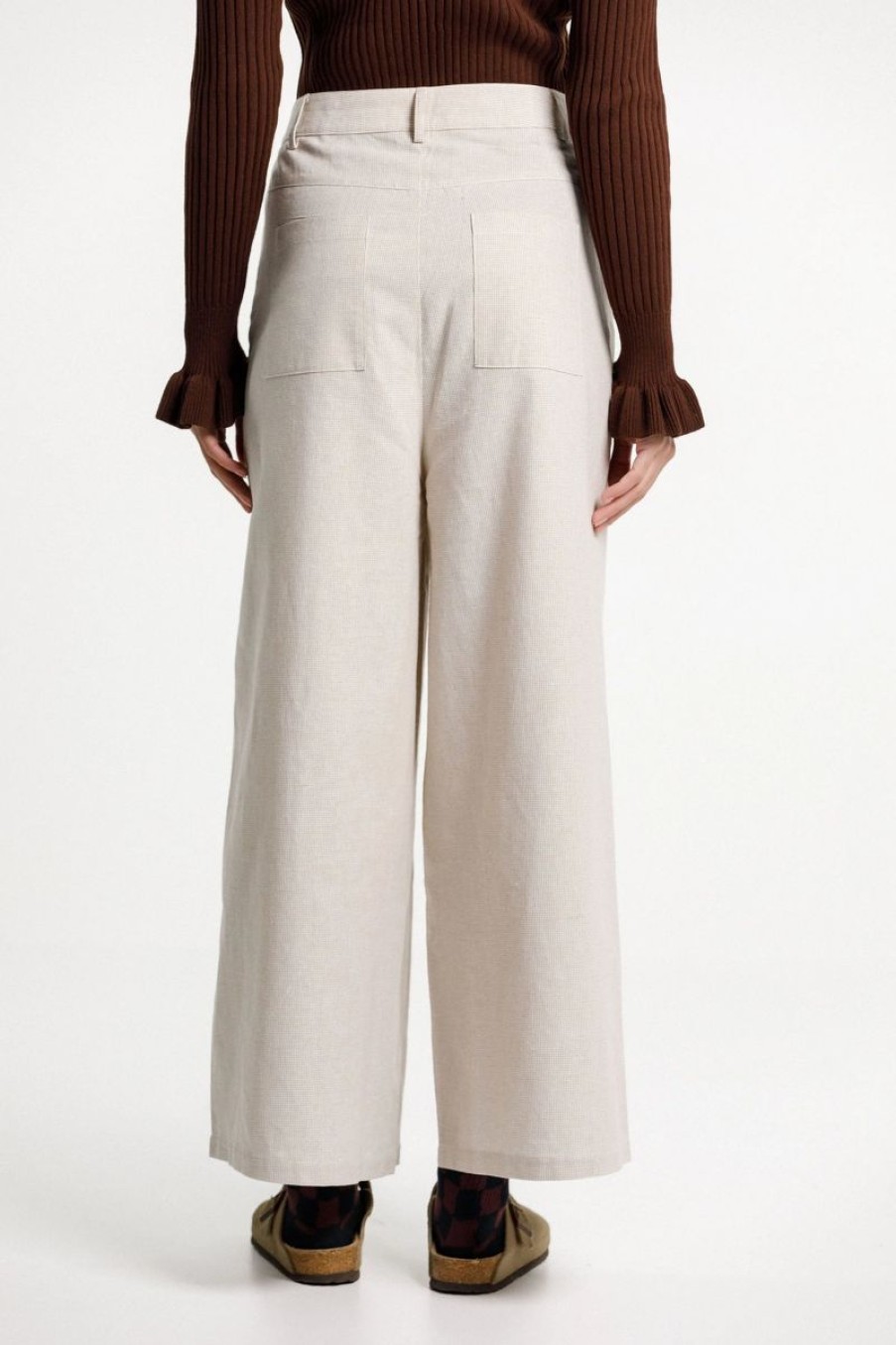 Women Thing Thing Bottoms | Peggy Pant // Cream Latte Check