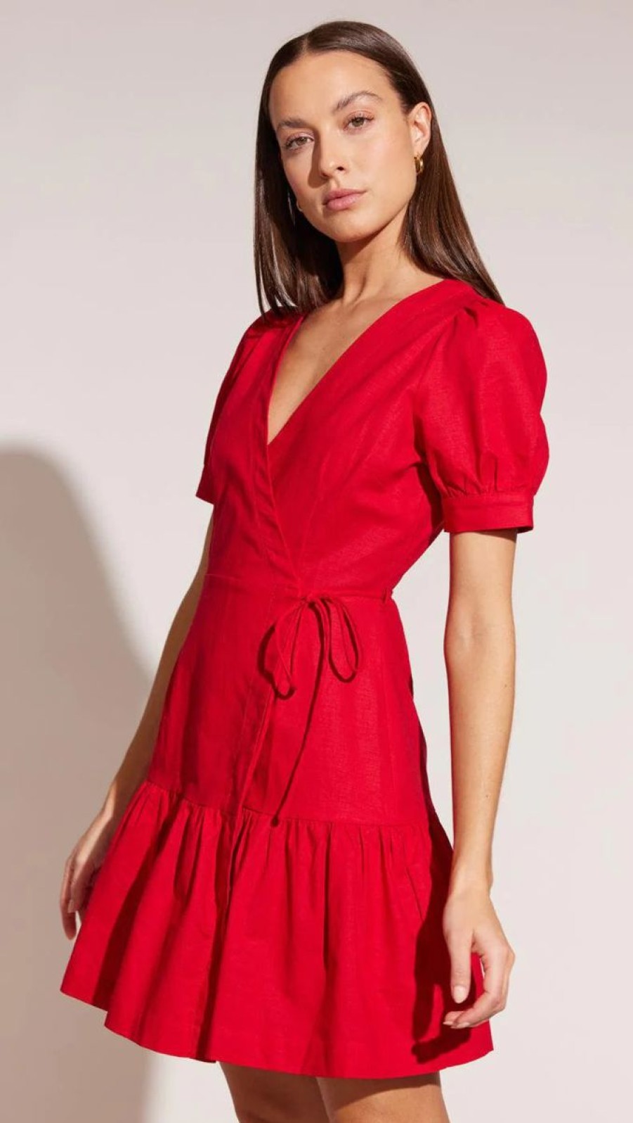 Women Staple The Label Dresses | Salerno Wrap Mini Dress-Red