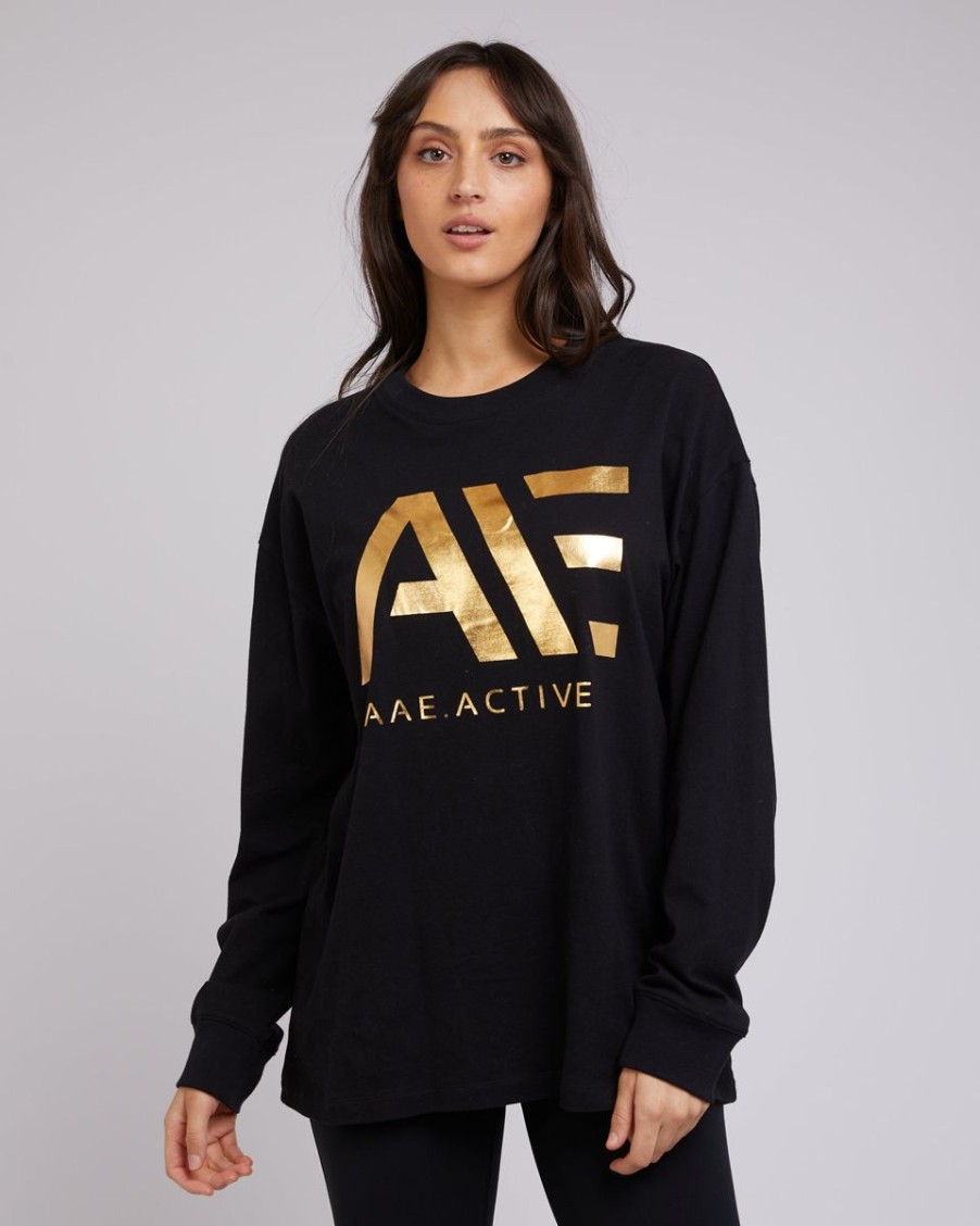 Women All About Eve Activewear | Base Ls Tee Black