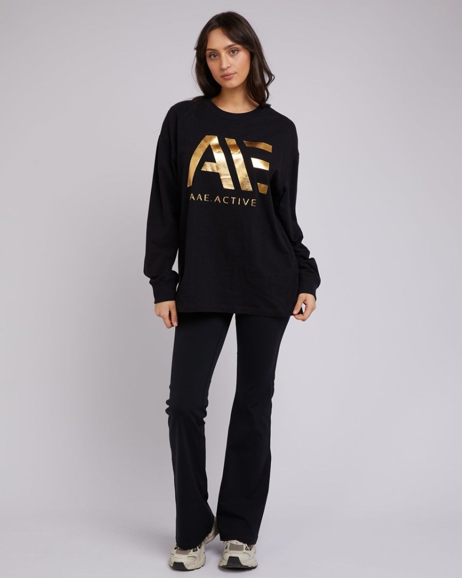 Women All About Eve Activewear | Base Ls Tee Black