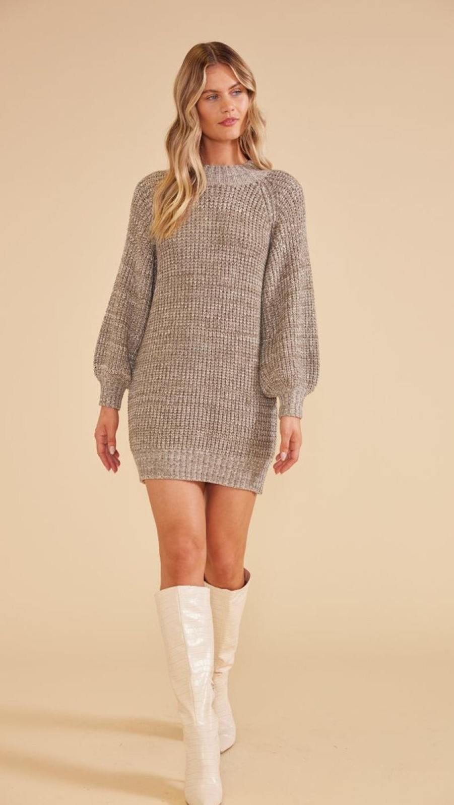 Women Minkpink Dresses | Aspen Knit Mini Dress