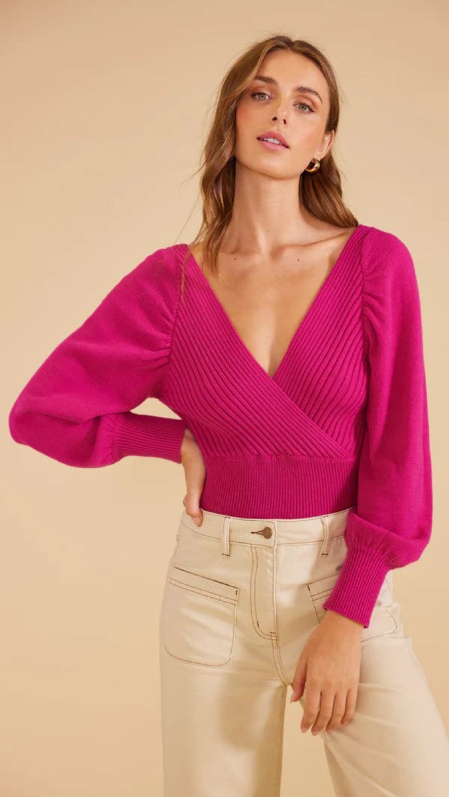 Women Minkpink Outerwear | Maria Knit Top