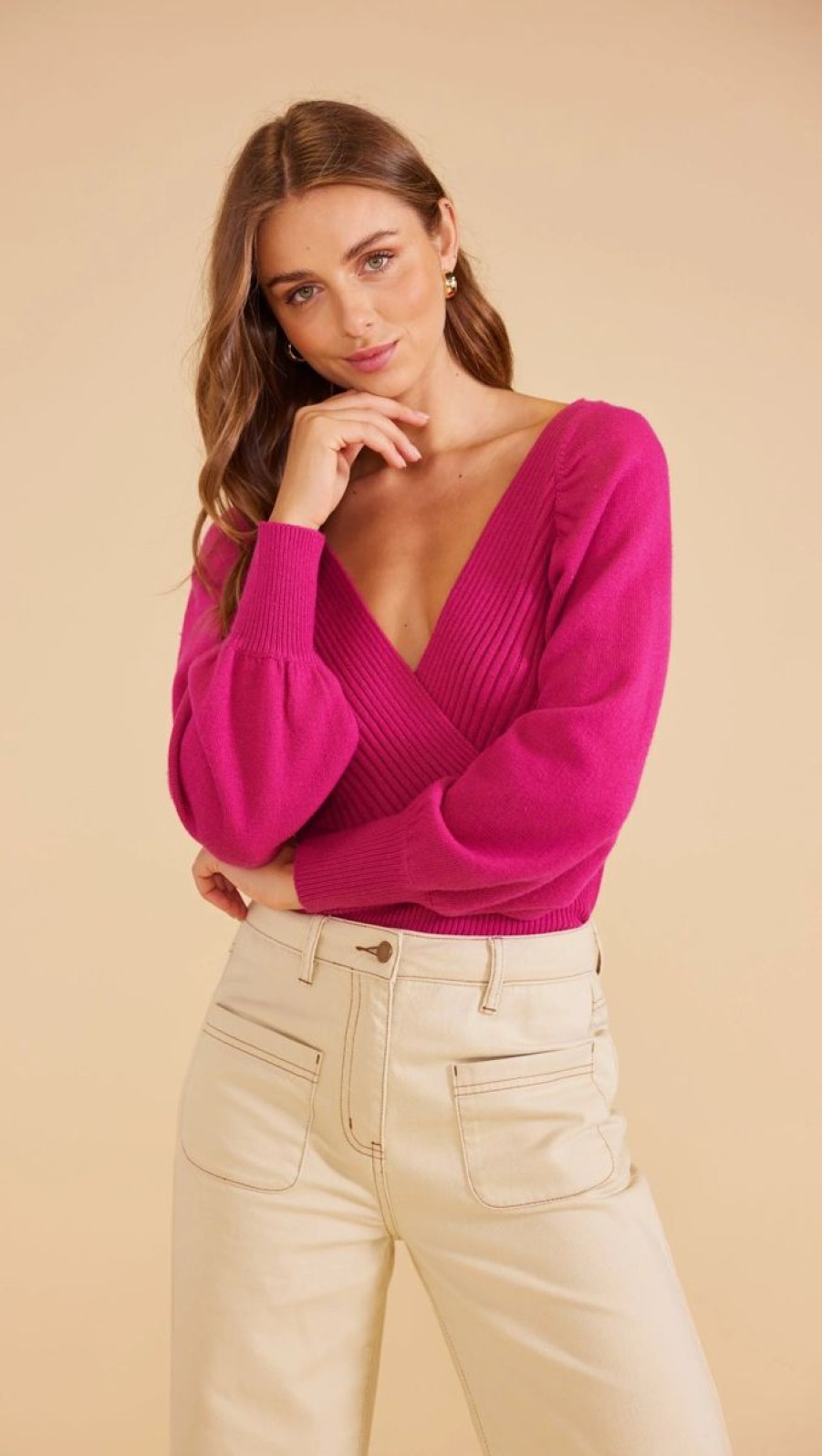 Women Minkpink Outerwear | Maria Knit Top