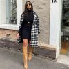 Women Minkpink Outerwear | Toko Check Coat-Black/White