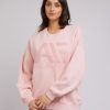 Women All About Eve Outerwear | Base Active Crew-Pink