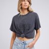 Women All About Eve Tops | Ny City Tee-Washed Black