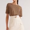 Women Staple The Label Tops | Agnes Stripe Boxy Tee