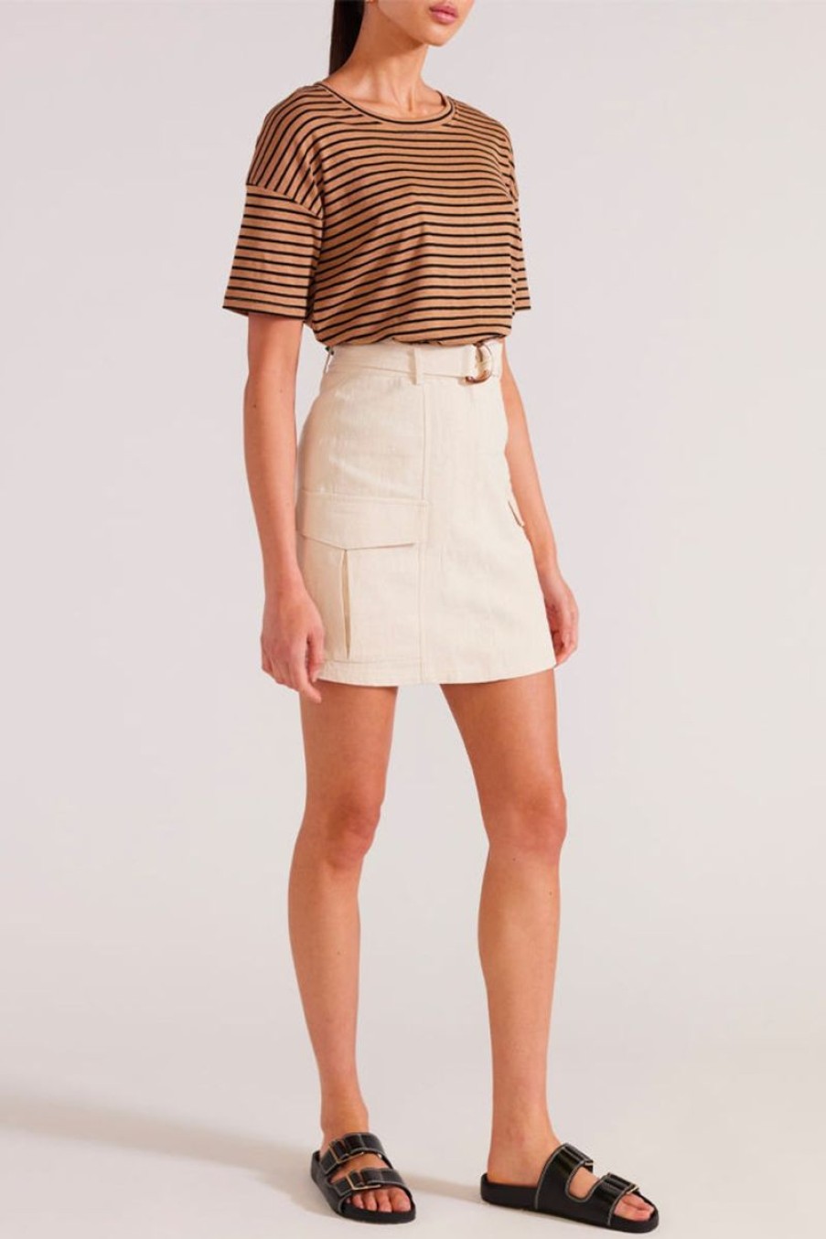 Women Staple The Label Tops | Agnes Stripe Boxy Tee