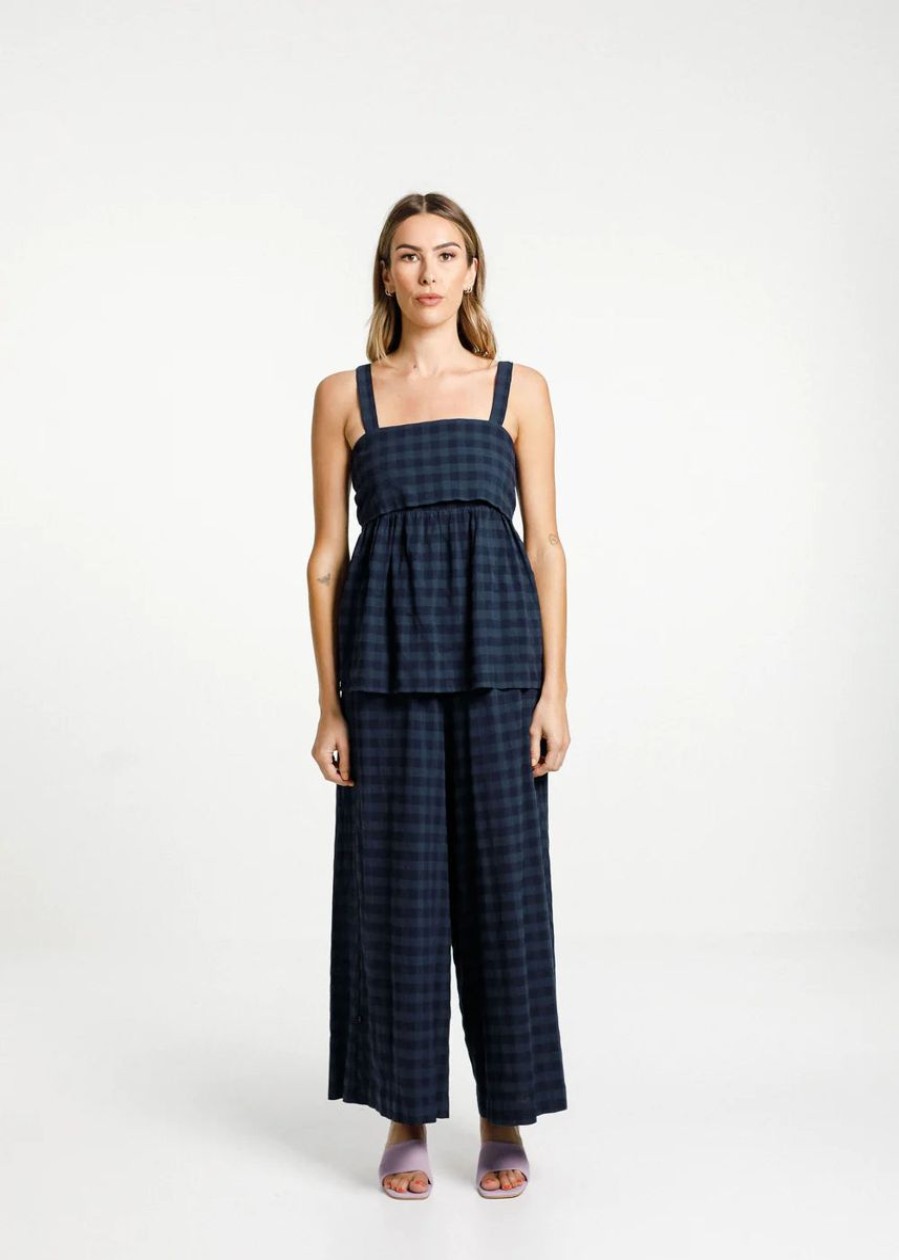 Women Thing Thing Tops | Zigger Top-Navy Check