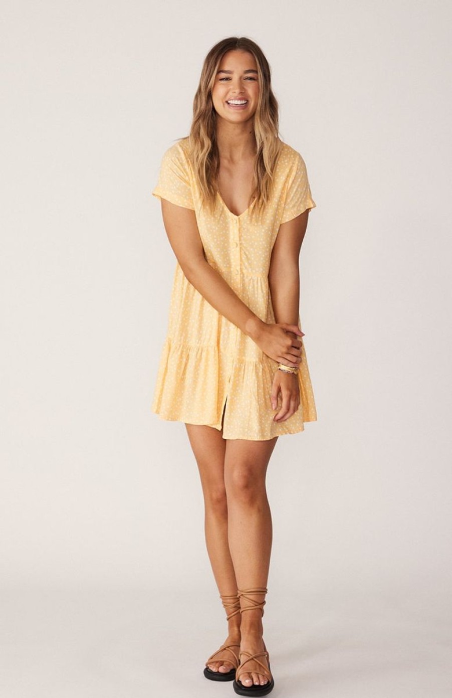 Women Cartel & Willow Dresses | Zoe Mini Dress-Marigold Speckle