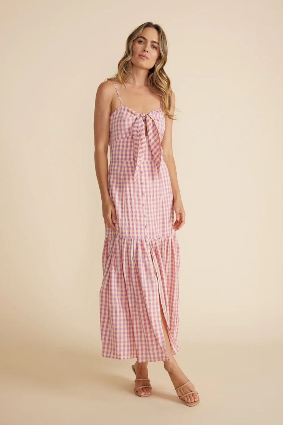 Women Minkpink Dresses | Madison Tie Front Sundress