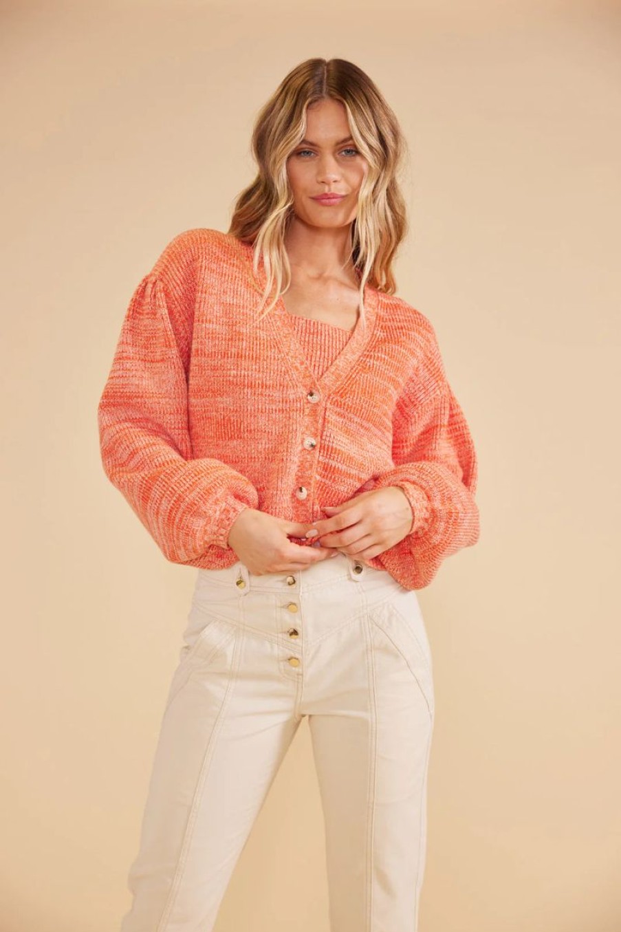 Women Minkpink Tops | Millie Cardigan Tomato