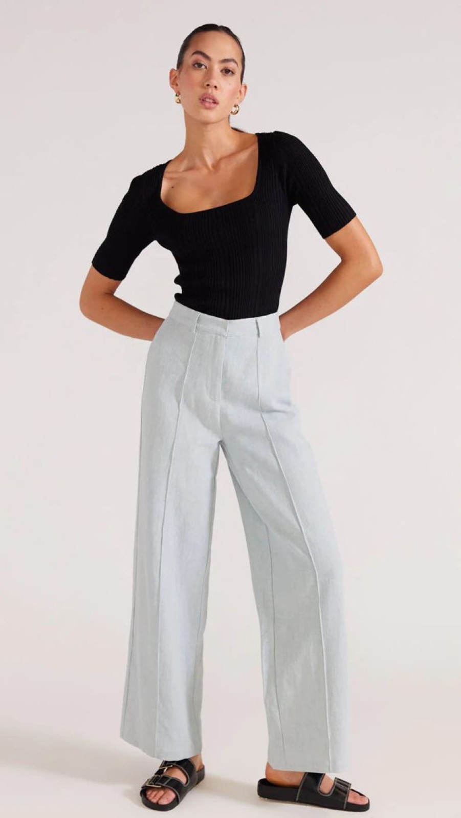 Women Staple The Label Bottoms | Romee Wide Leg Pants