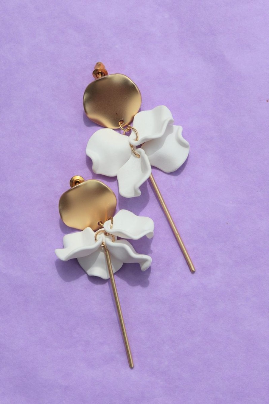 Women Willow Collective Jewellery | Petite Petal Earrings