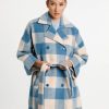 Women Thing Thing Outerwear | Dixie Coat // Soft Blue Check