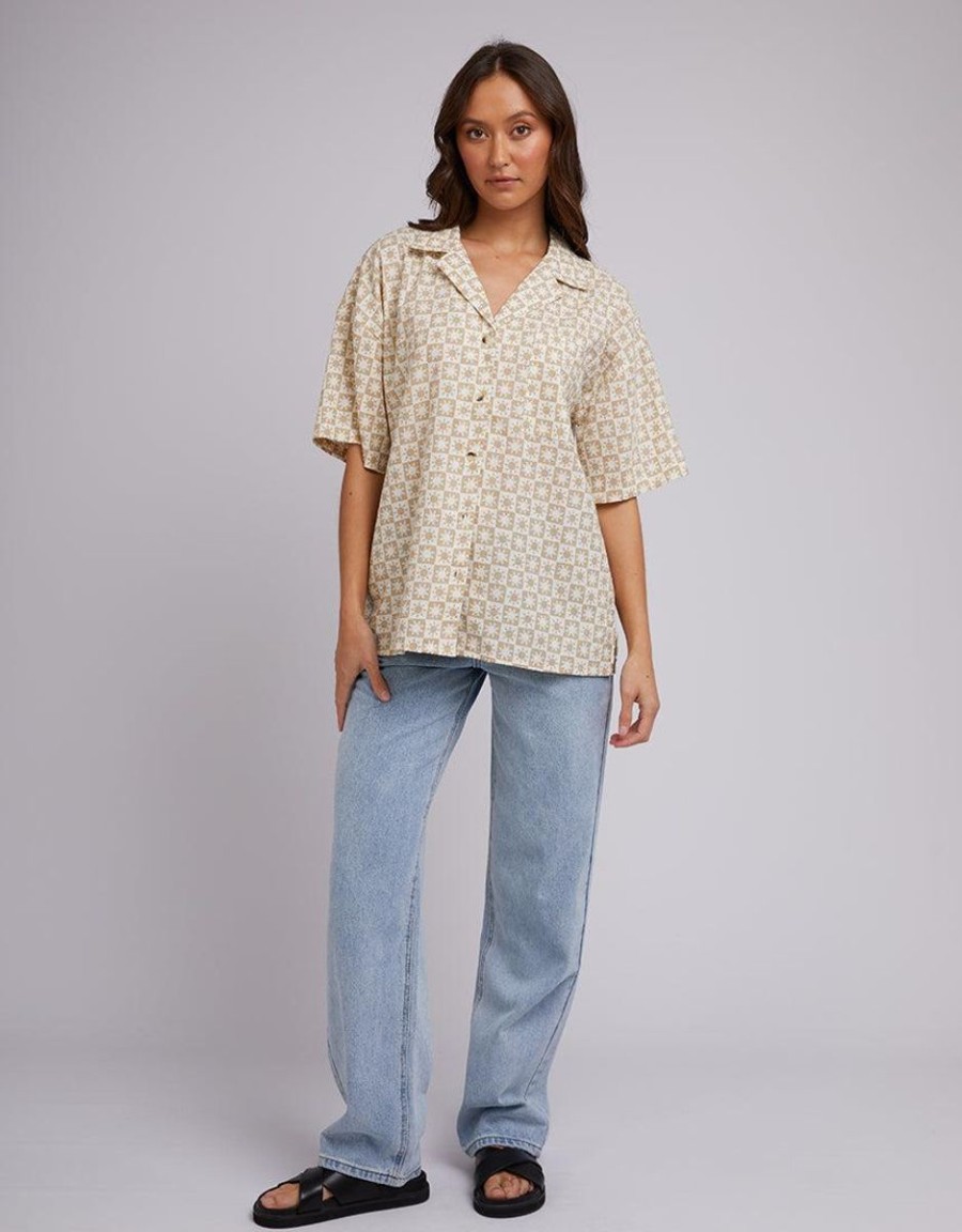 Women Silent Theory Tops | Sol Shirt Oatmeal