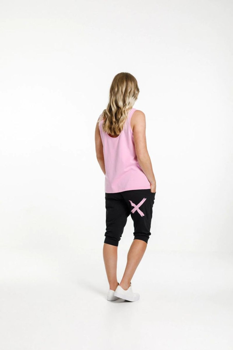 Women Home-Lee Tops | Heather Singlet-Pink Bloom